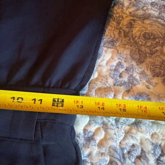 Classic navy Jumpsuit with belt and pockets - Picture 5 of 8